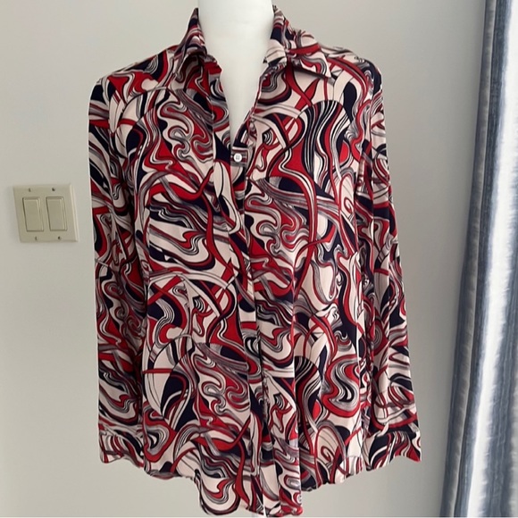 Catherine Gee Sophie Printed Silk Blouse - Picture 2 of 5